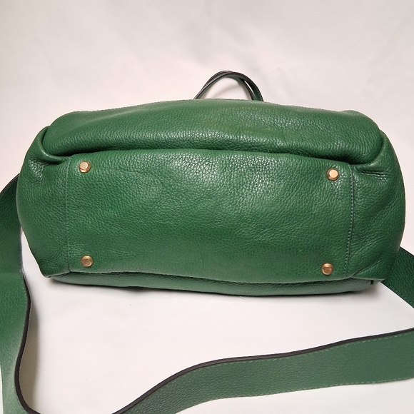 Annabel Ingall Green Leather  LargeTote Bag - Picture 5 of 10